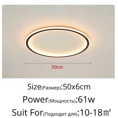 Yico Round Simple Super Flush Mount Dimmable Led Ceiling Light