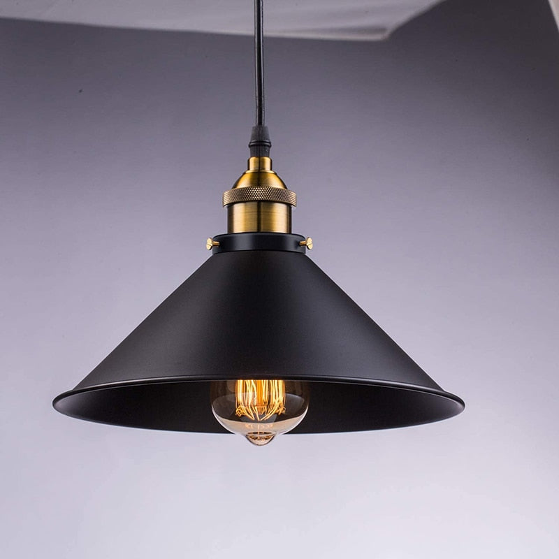 Farmhouse Matte Black Scone Pendant Light