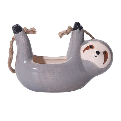 Creative Ceramic Hanging Sloth Flower Planter