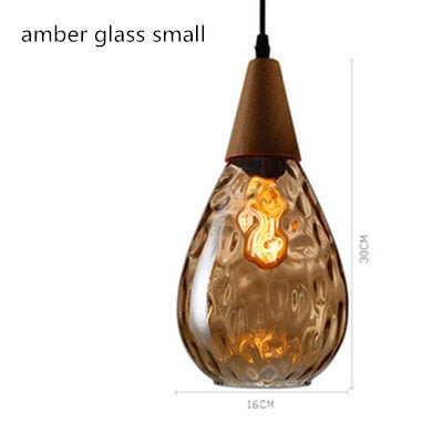 Esco Modern Glass Water Drop Pendant Light