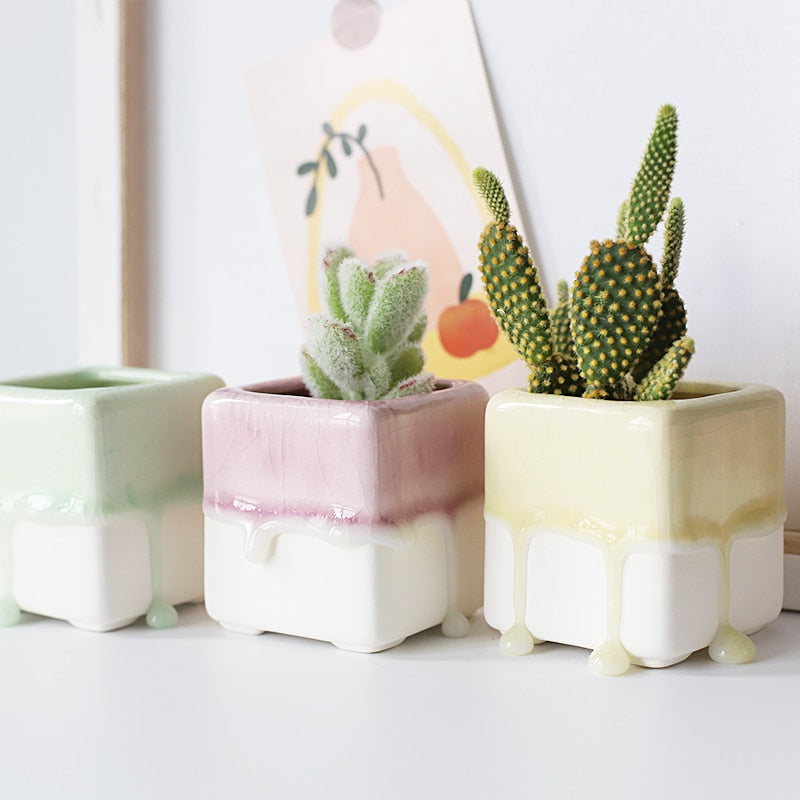 Nordic Glaze Creative Mini Planter