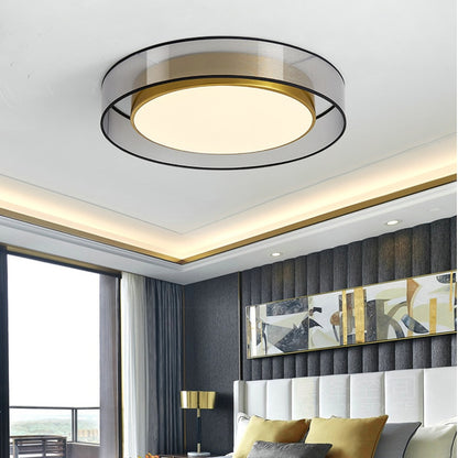 Modern Ceiling 2-layer Ultrathin Copper Flush Mount