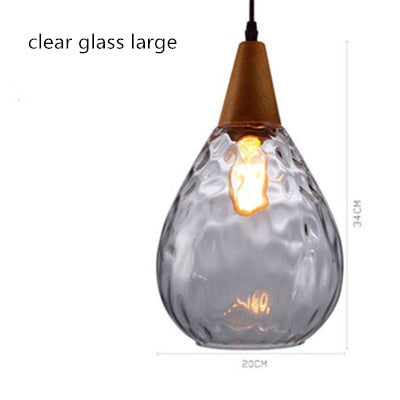 Esco Modern Glass Water Drop Pendant Light