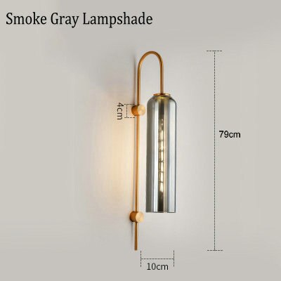 Wady Nordic Modern Slim Cylinder Glass Wall Lamp