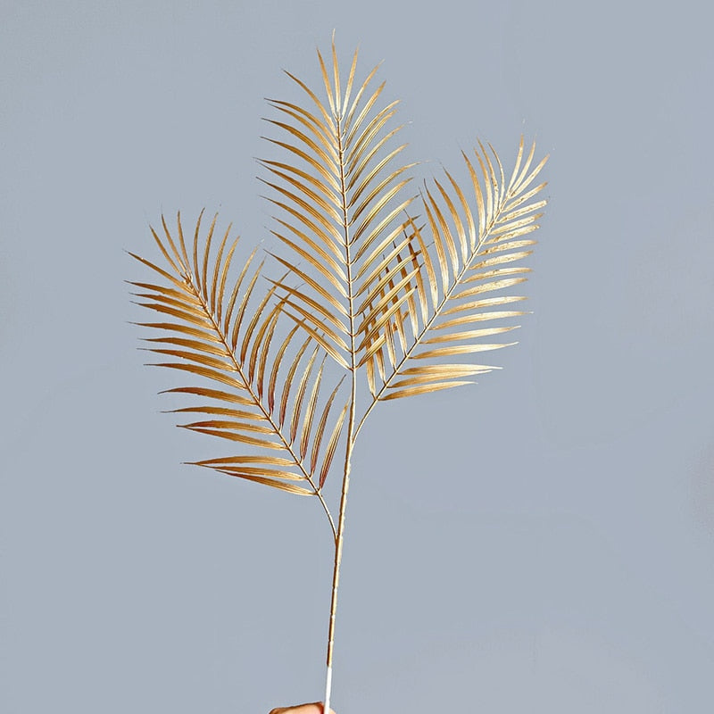 Golden Artificial Plants Leaf Home Decor