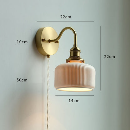 IWP Nordic Ribbed Ceramic Wall Lamp