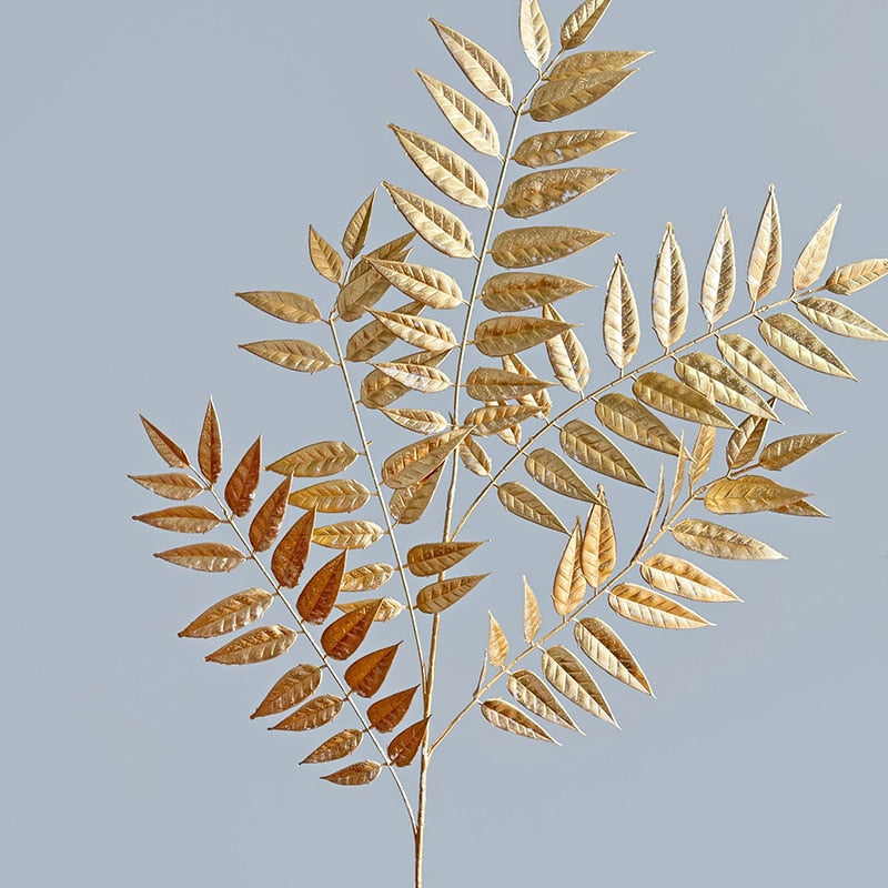 Golden Artificial Plants Leaf Home Decor