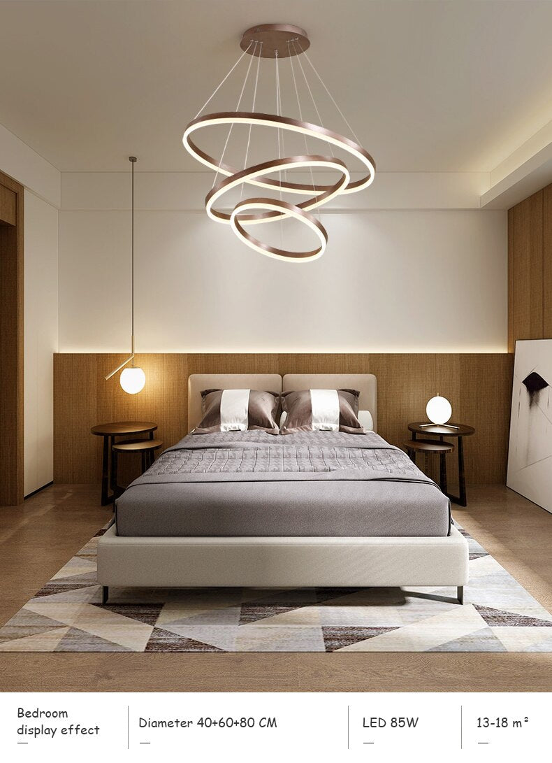 Sandy Modern Drop Ring LED Ceiling Chandelier