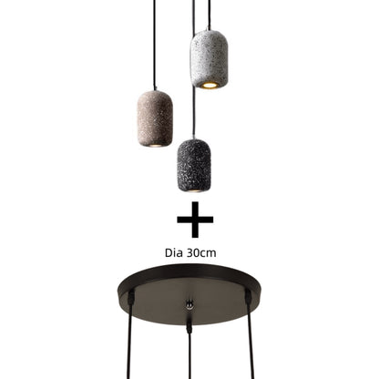 Nordic Cement Cylinder Hanging Chandelier