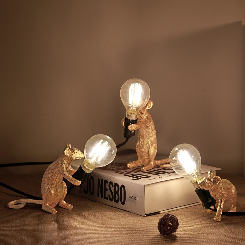 Resin Mouse Decorative Table Lamp