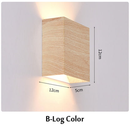 Japandi Imitation Wood Wall Light