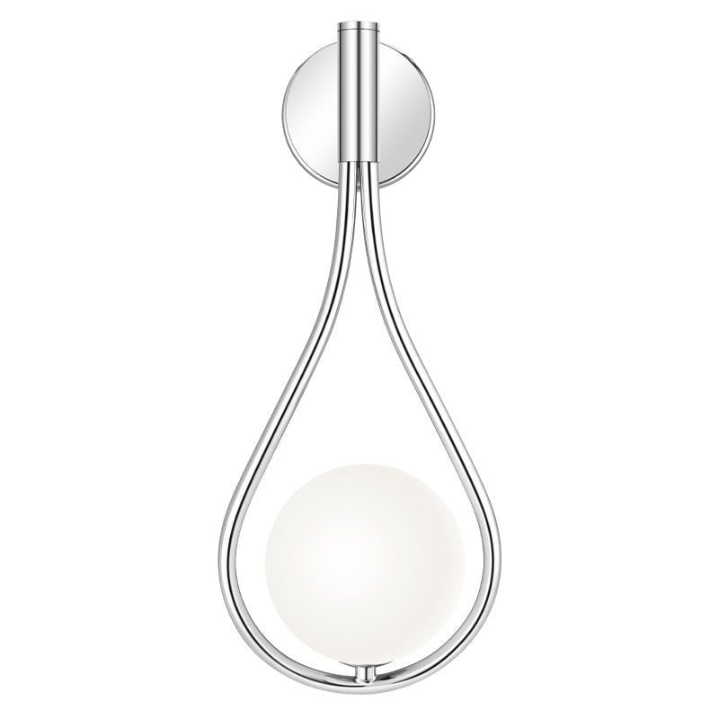 LED Tear Drop Milk Globe Wall Light