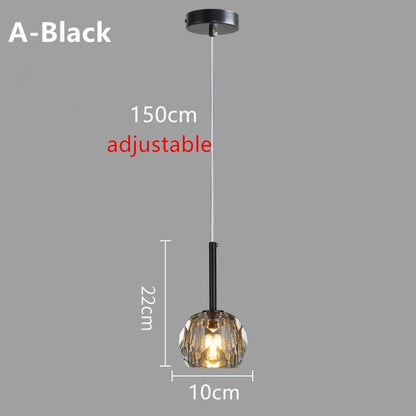 Modern LED Small Crystal Pendant Light