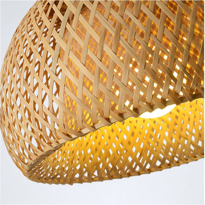 Kua Handwaved Bamboo Lantern Pendant Light