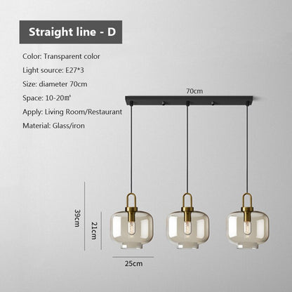 Wady Modern Mix Amber Glass Chandelier