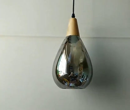 Esco Modern Glass Water Drop Pendant Light