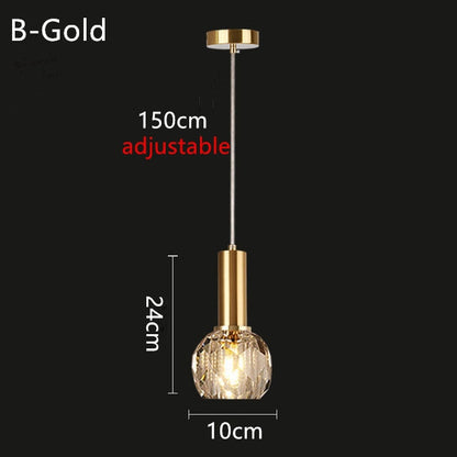 Modern LED Small Crystal Pendant Light