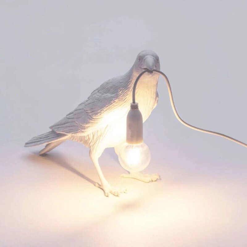 Auspicious Resin Bird Decorative Table Lamp