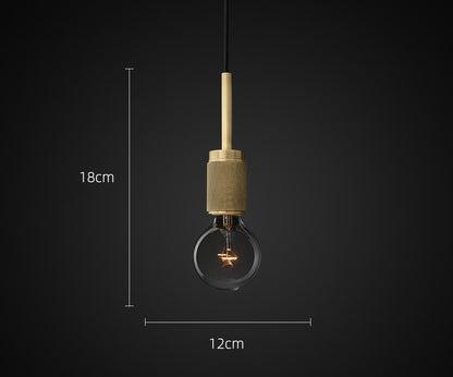 Minimalist Brass Scone + Clear Glass Pendant Light