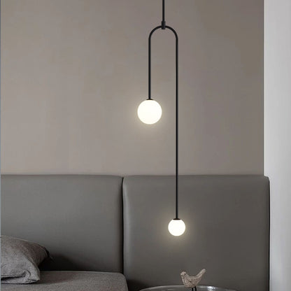 IWP Modern hanging Glass Globes Pendant Light