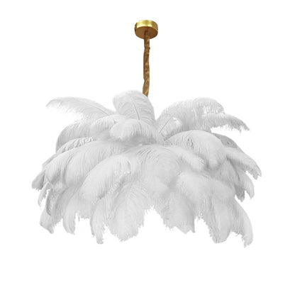 Modern Luxury Ostrich Feather Chandelier