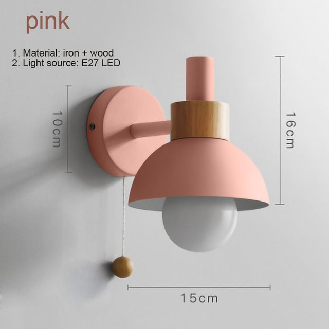 IWP Modern Color Wood Sconce Wall Light