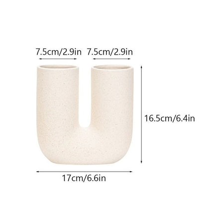 U Shape Nordic Ceramic Vase