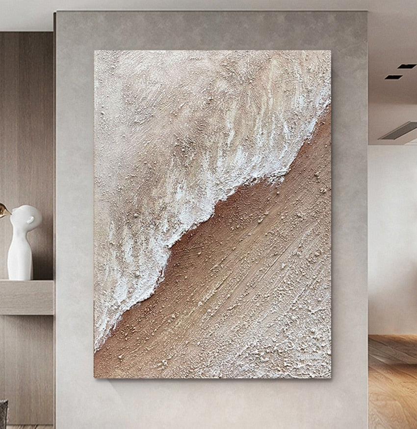 The Sea Lapping Oil Painting Canvas Wall Art (Unframed)