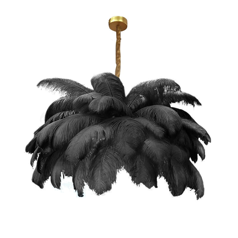 Modern Luxury Ostrich Feather Chandelier