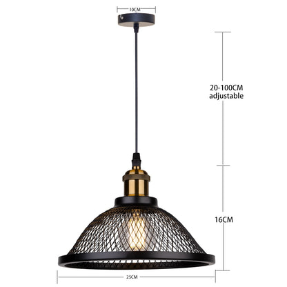 Noel Vintage Industrial Mesh Metal Pendant Light