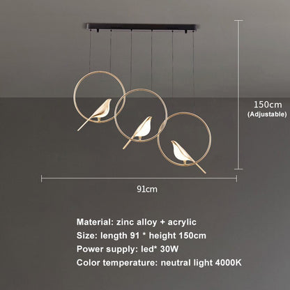 Modern Birdy LED Ceiling Chandelier