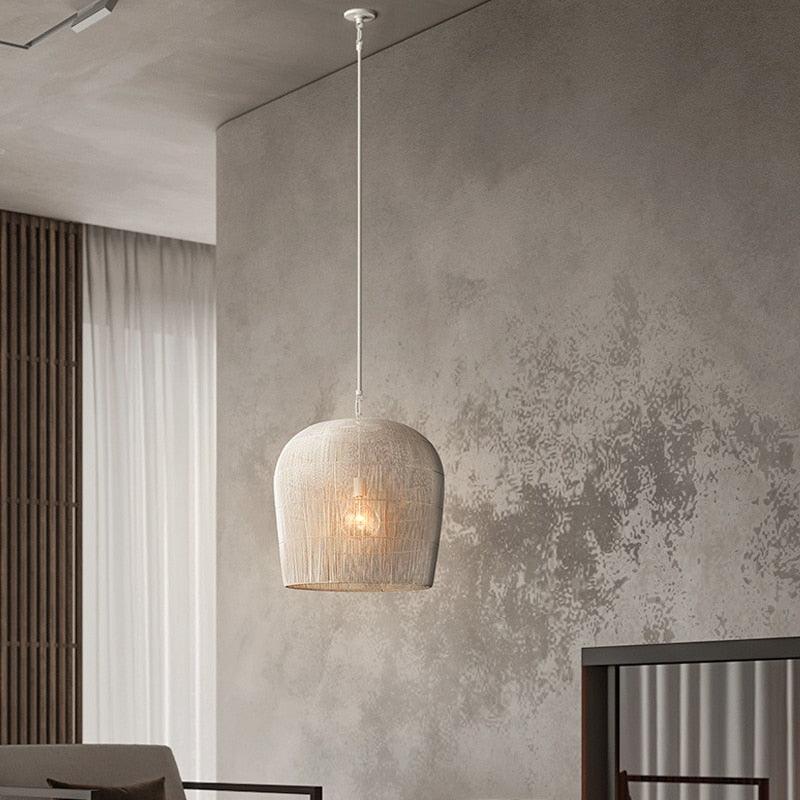 Japandi Wabi Sabi Wind Handmade Rattan Pendant Light