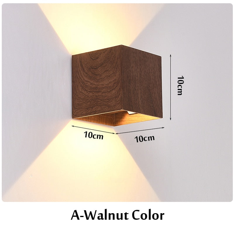 Japandi Imitation Wood Wall Light