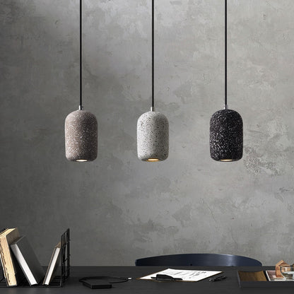 Nordic Cement Cylinder Hanging Chandelier