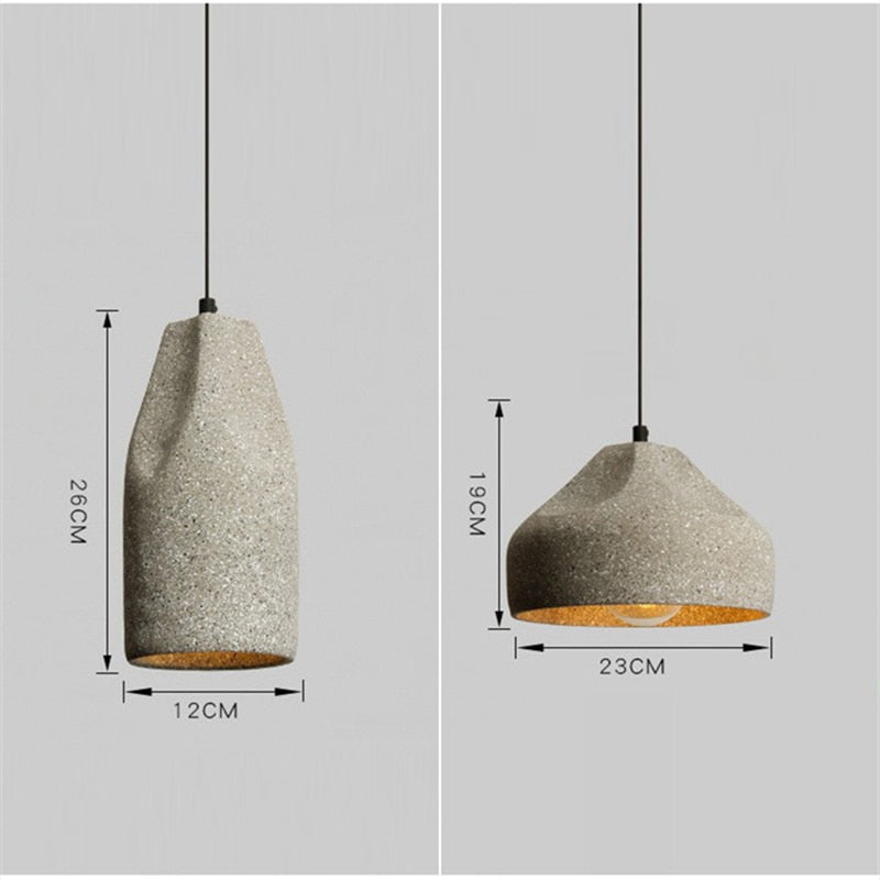 Nordic Industrial Grainy Cement Pendant Light