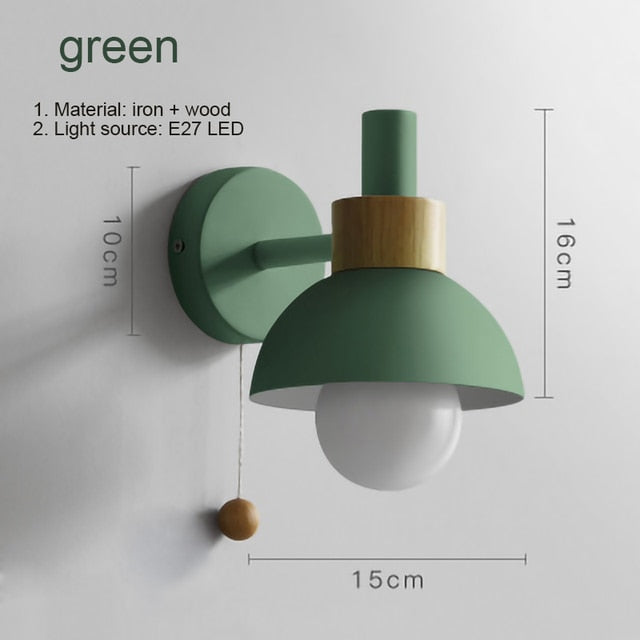 IWP Modern Color Wood Sconce Wall Light