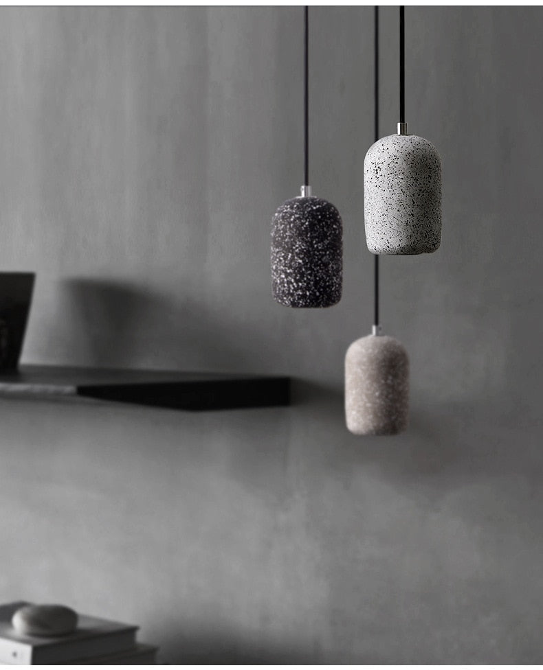 Nordic Cement Cylinder Hanging Chandelier