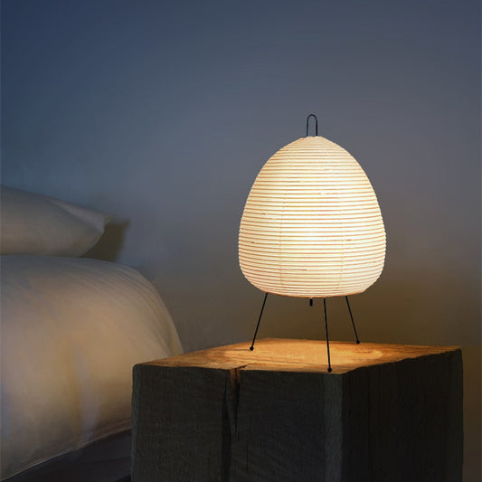 Japanese Rice Paper Lantern Tripod Table Lamp