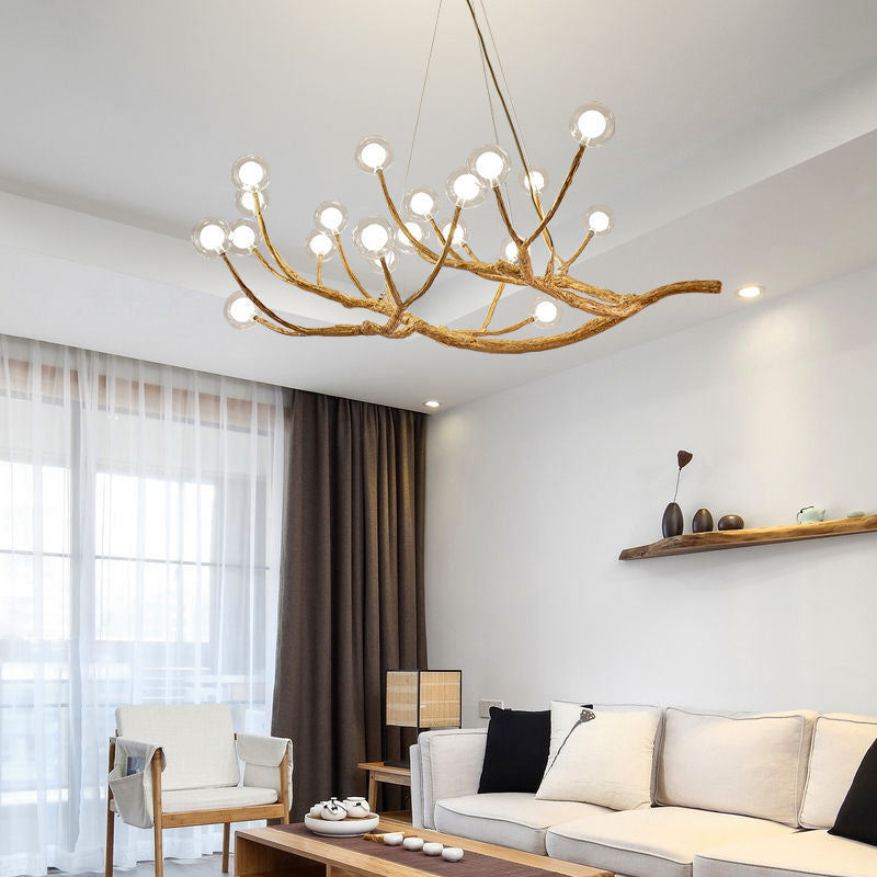 Nordic Resin Iron Tree Branch Chandelier