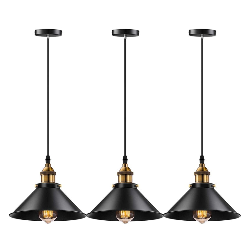 Farmhouse Matte Black Scone Pendant Light