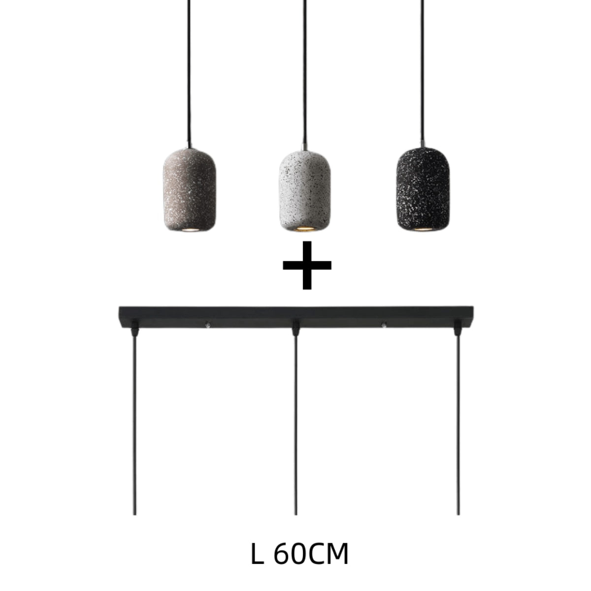 Nordic Cement Cylinder Hanging Chandelier