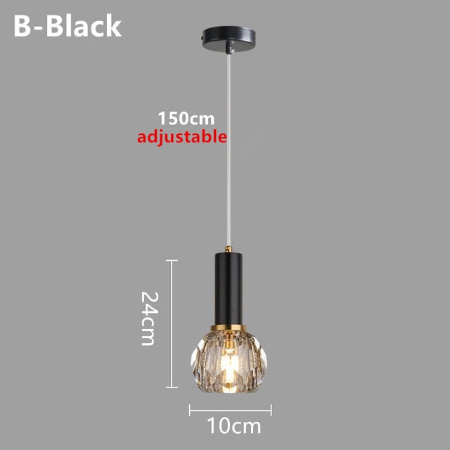 Modern LED Small Crystal Pendant Light