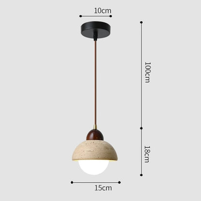 Japandi Designer Textured Marble Pendant Light