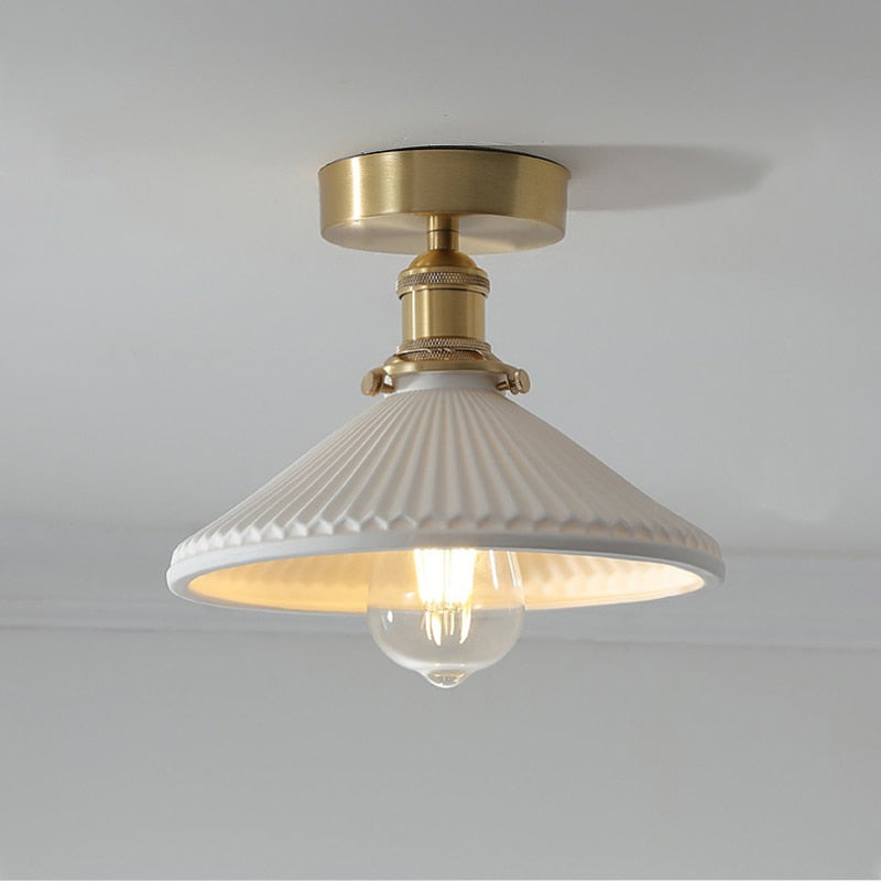 Nuuc Japandi Ribbed Ceramic Pendant Light