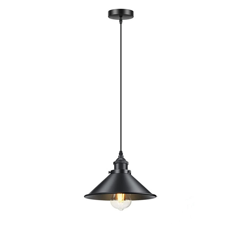 Farmhouse Matte Black Scone Pendant Light