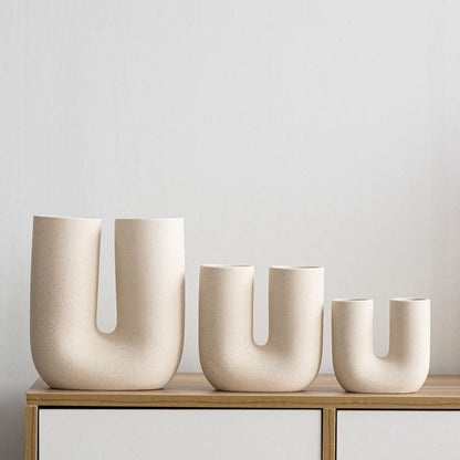 U Shape Nordic Ceramic Vase