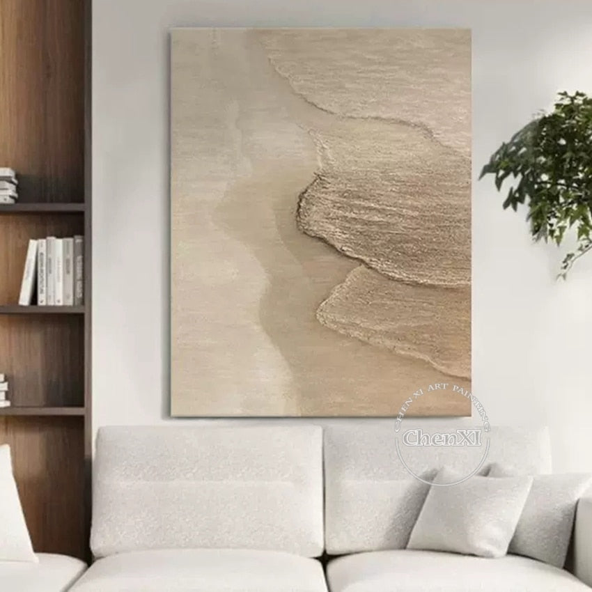 The Sea Lapping Oil Painting Canvas Wall Art (Unframed)