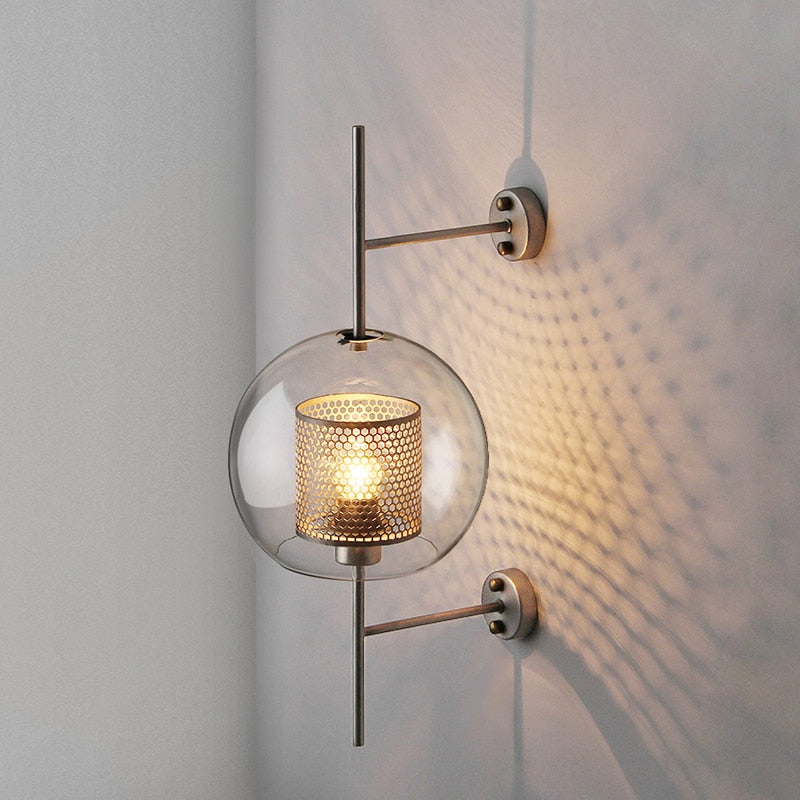 IWP Modern Industrial Glass Wall Lamp