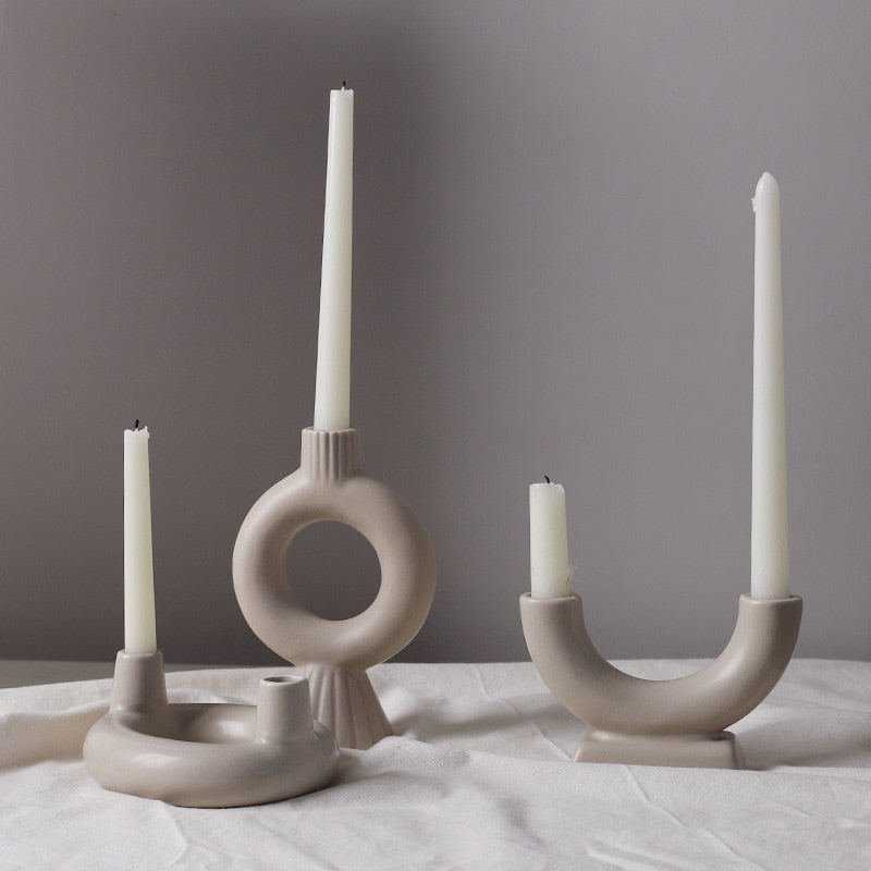 Nordic Design Concrete Candlestick Concrete