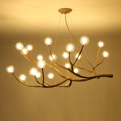 Nordic Resin Iron Tree Branch Chandelier